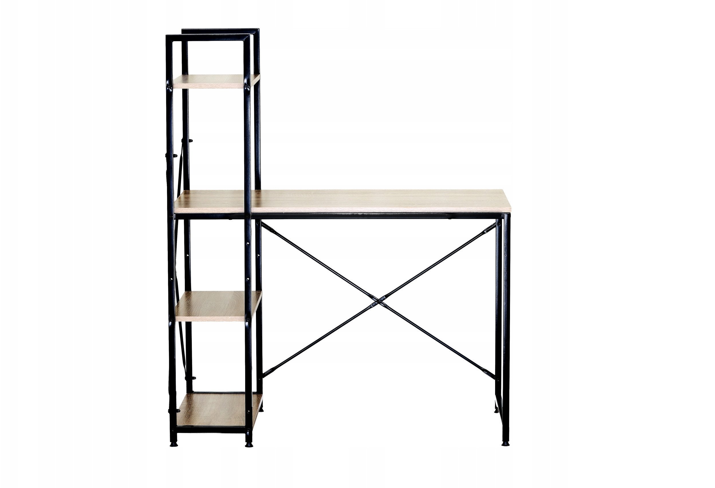 C5A BIURKO Z PÓŁKAMI MODERN LOFT SZKOLNE DWUSTRONNE