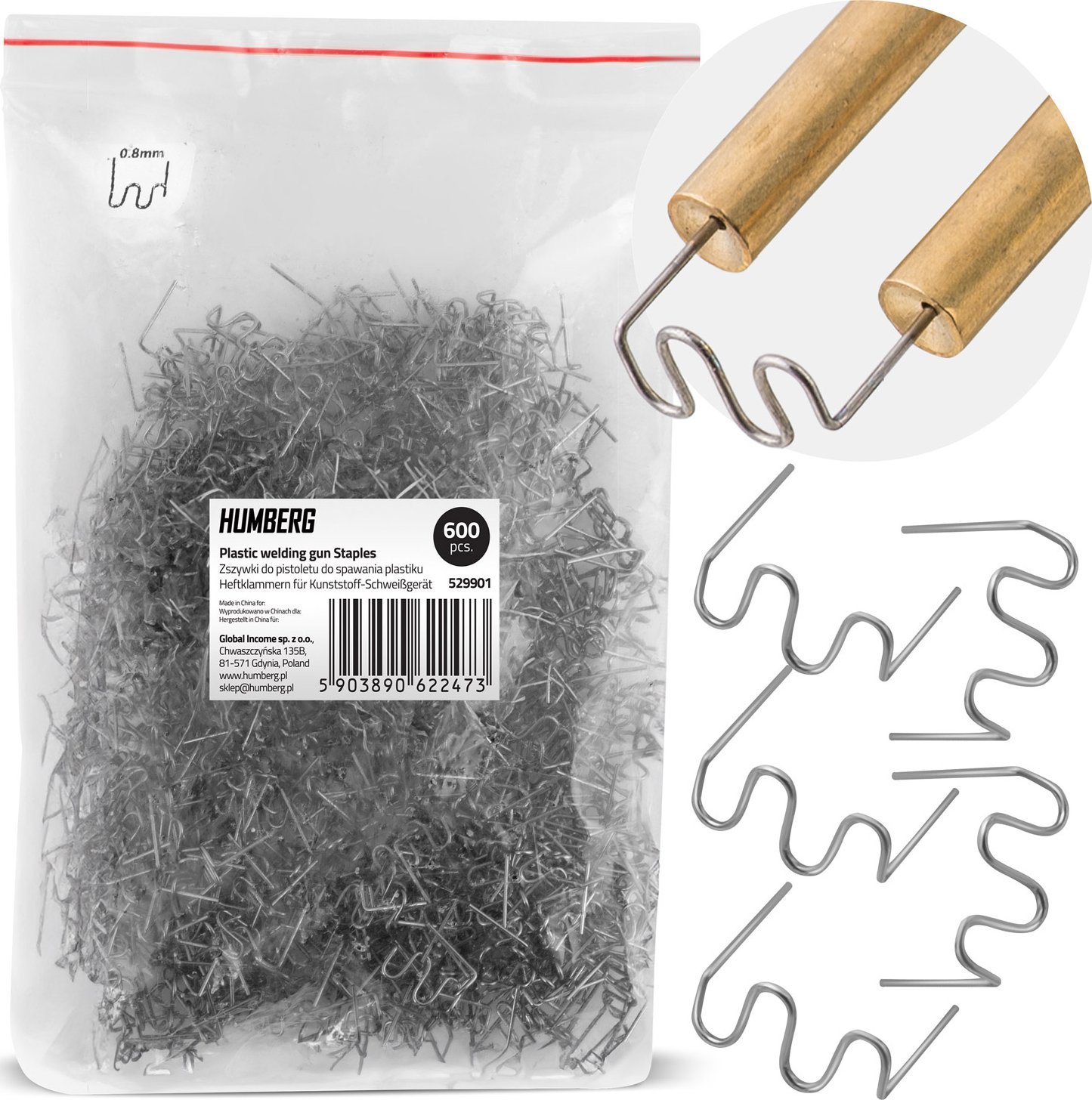 Humberg Zszywki do spawarki do plastiku 600 szt typ A Humberg