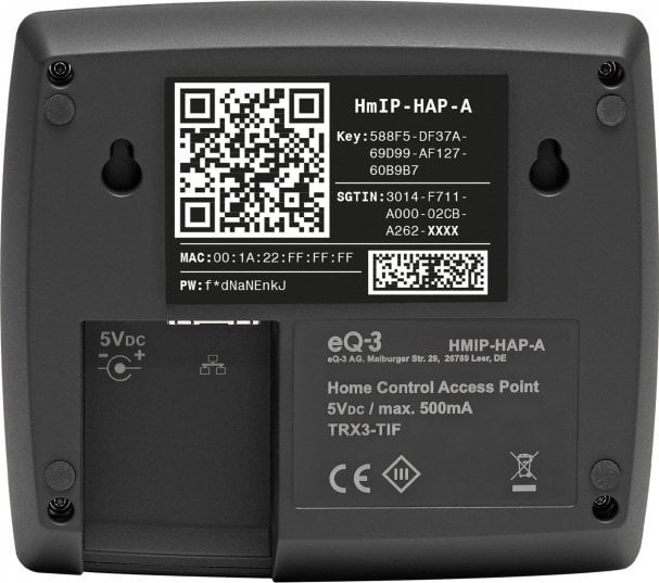 Access Point HomeMatic IP Homematic IP Smart Home Access Point (HmIP-HAP-A), Central Unit (anthracite)