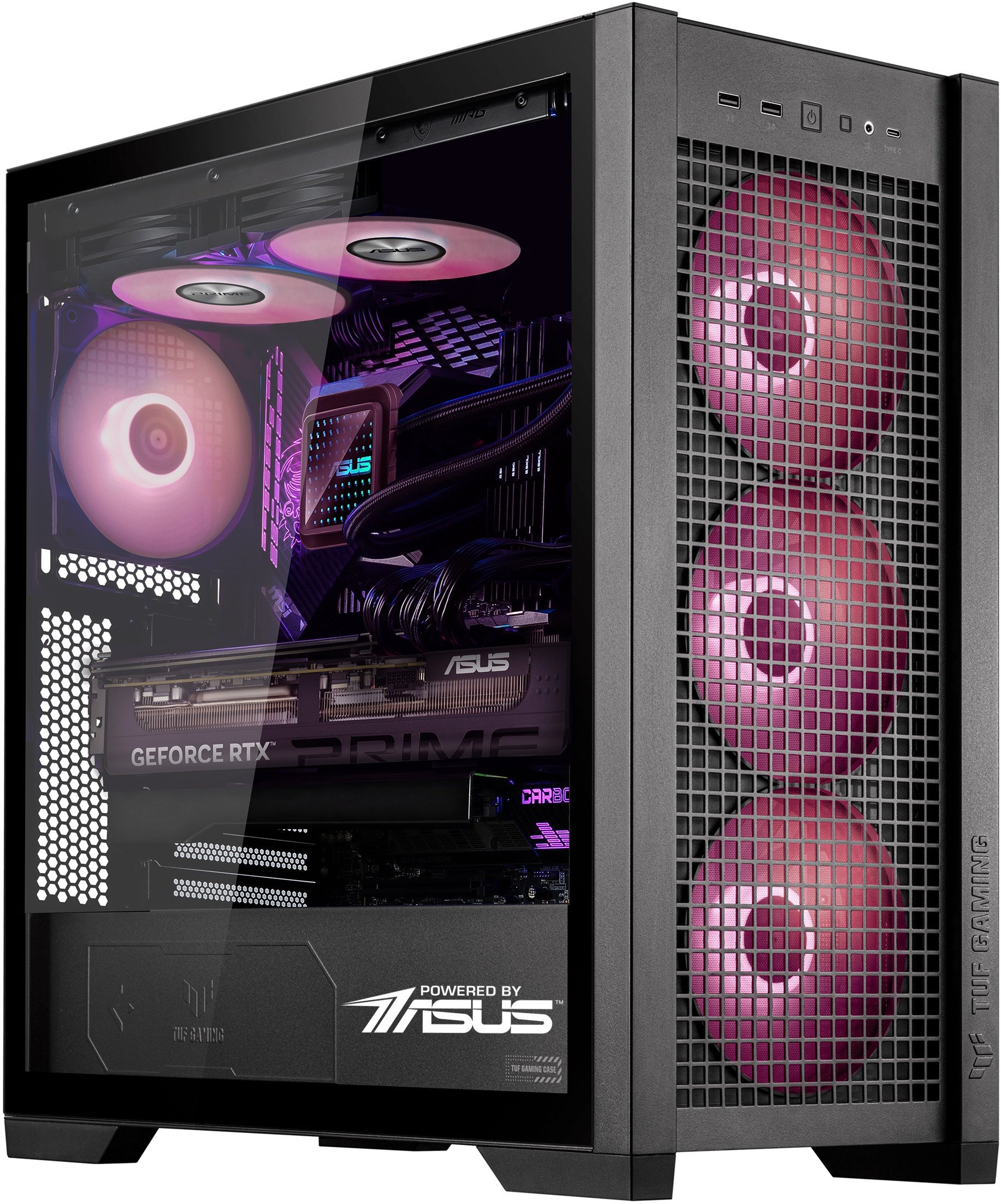 Powered by ASUS Ryzen 7 7800X3D AiO RTX 5080 64GB DDR5 SSD 1TB WIFI W11 DLSS 4
