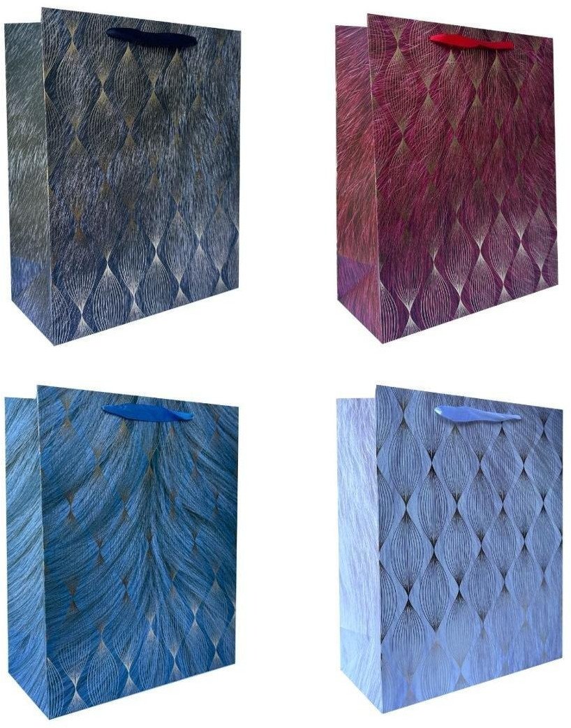 JU-PITER Torebka ozdobna prezentowa 26x32x12cm JP BL2316B mix cena za 1 szt