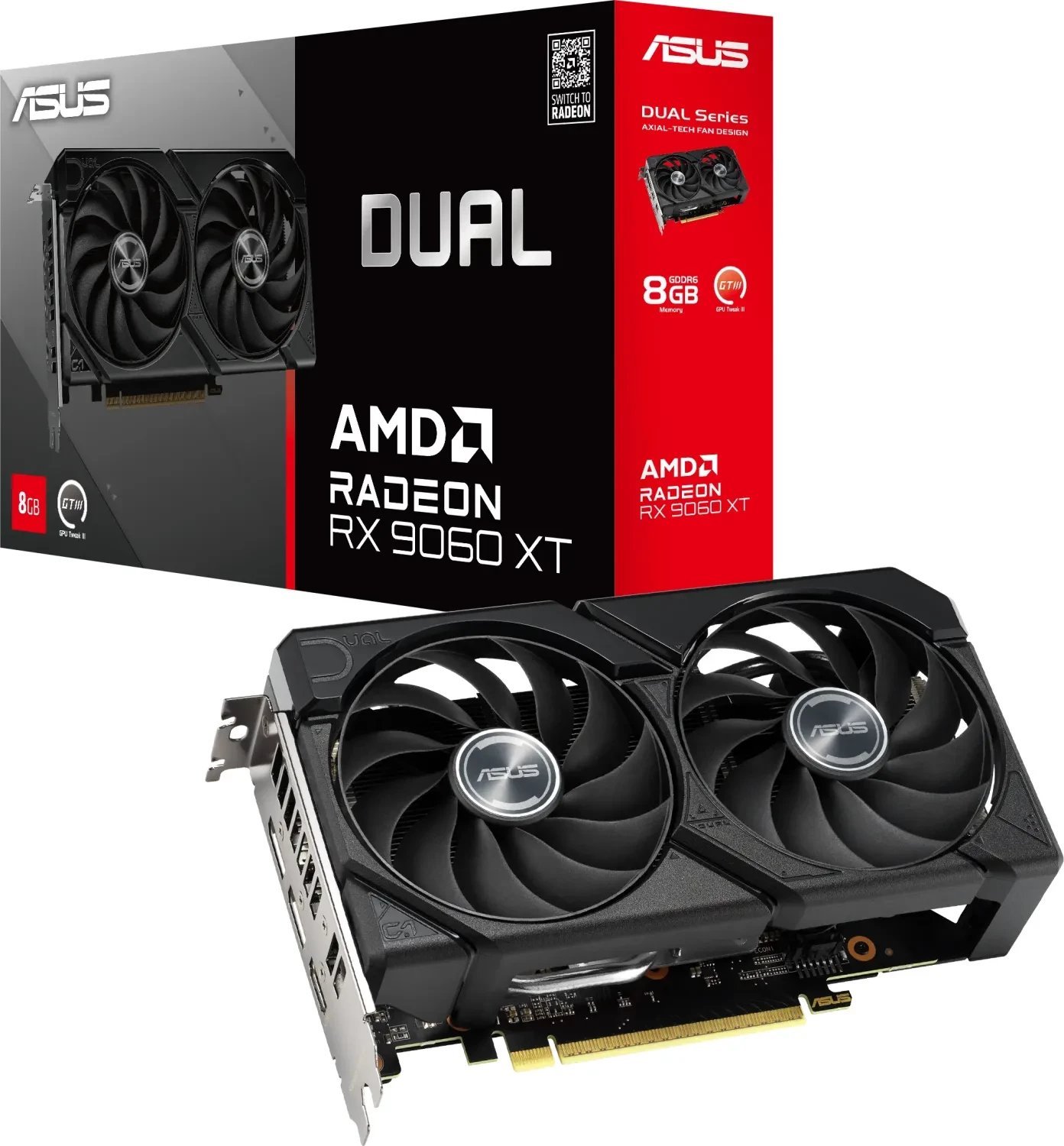 Karta graficzna Asus Dual Radeon RX 9060 XT 8GB GDDR6 (DUAL-RX9060XT-8G)