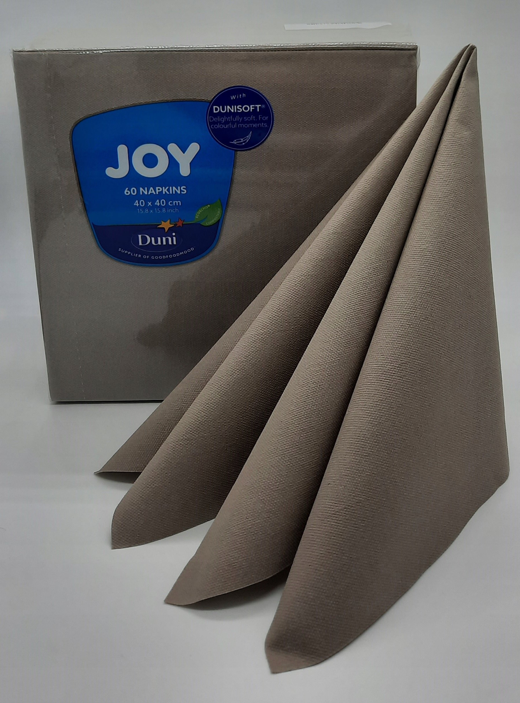 Duni Serviet Bio Dunisoft Airlaid L40xB40cm greige,60 stk/pk