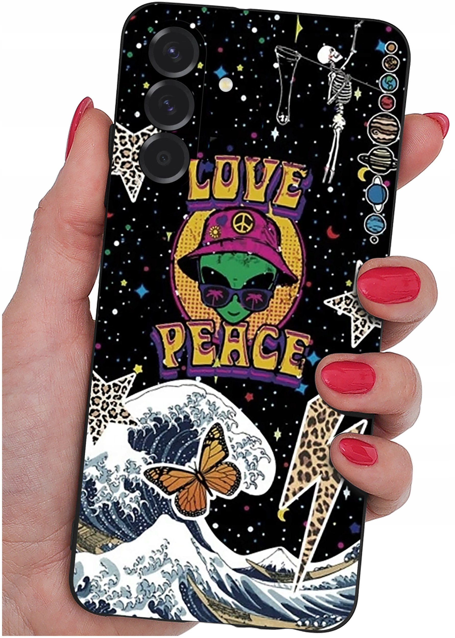 ETUI do Samsung A36 5G | WZORY | SILIKONOWE MATT CASE + SZKŁO 9H