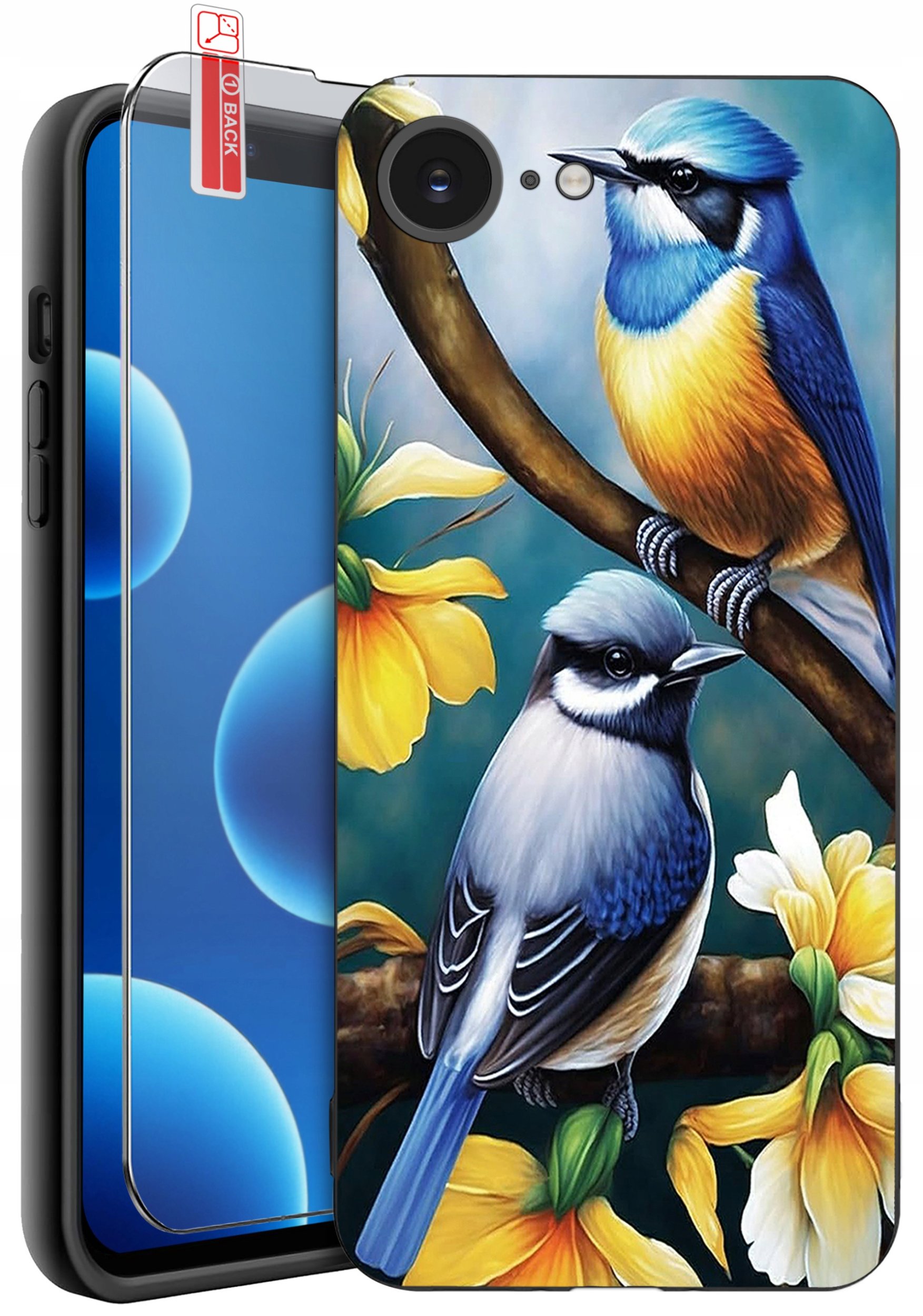 ETUI do iPhone 16e | WZORY | SILIKONOWE MATT CASE + SZKŁO 9H