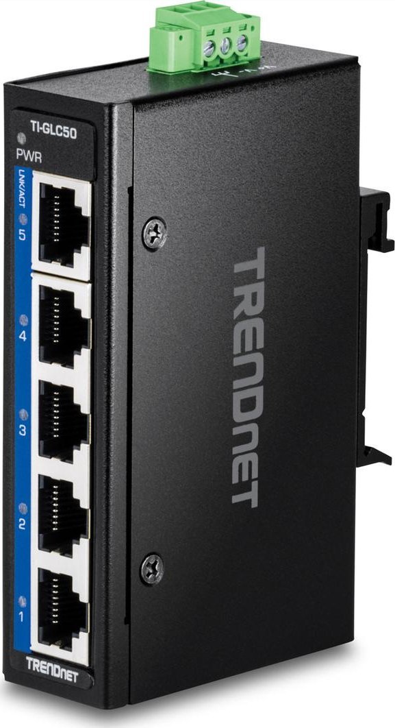 Switch TRENDnet TRENDnet 5-Port Industrial Gigabit DIN-Rail Mini Switch