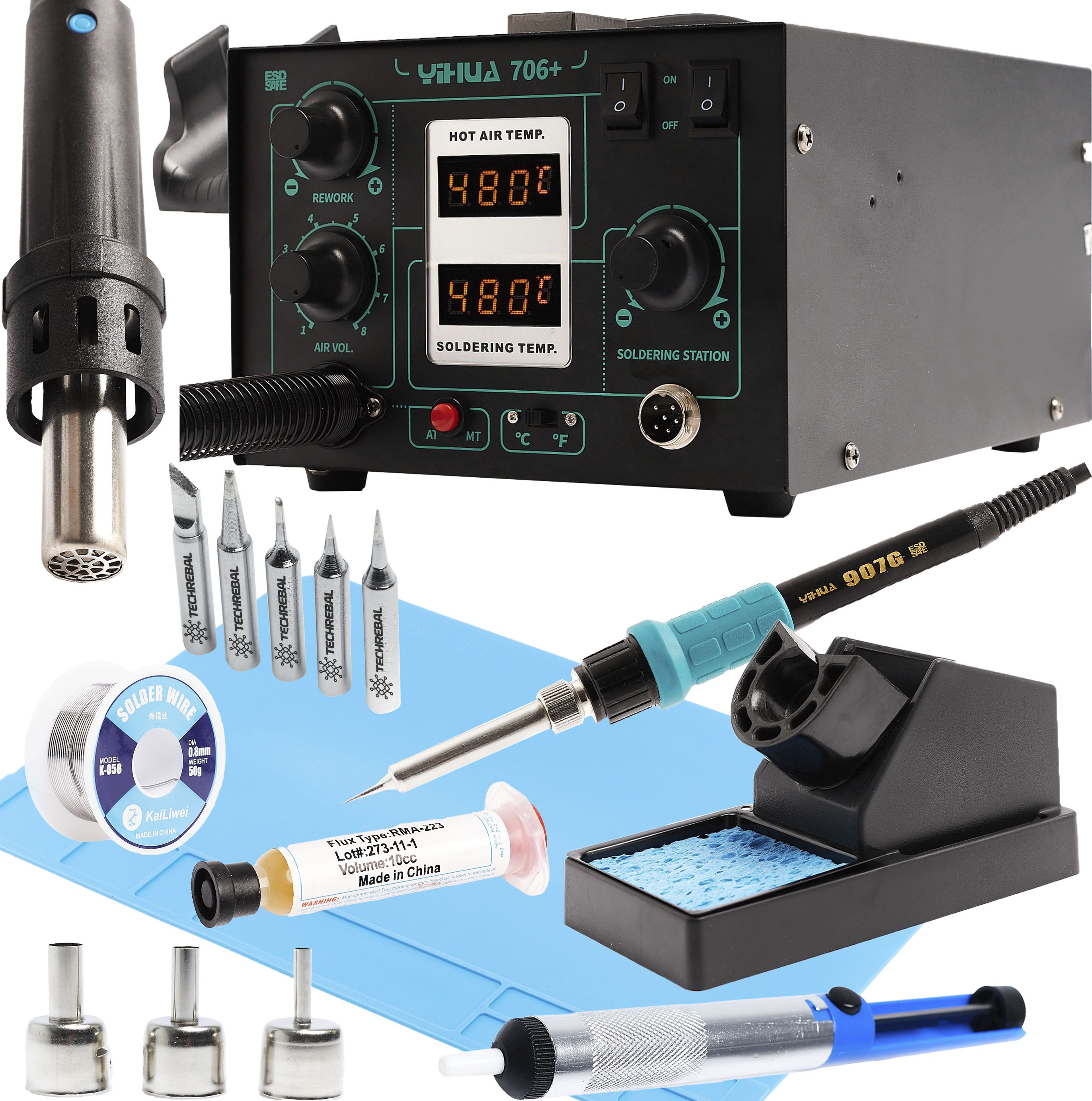 Techrebal Stacja YIHUA 2w1 706 + KIT23