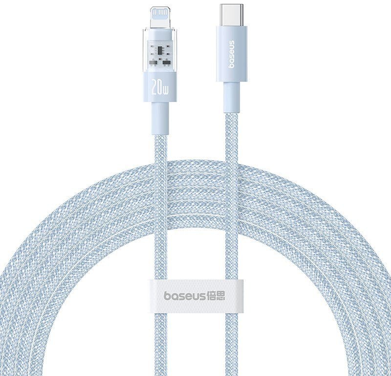 Kabel USB Baseus USB-C - Lightning 2 m Niebieski (P10373001311-01)