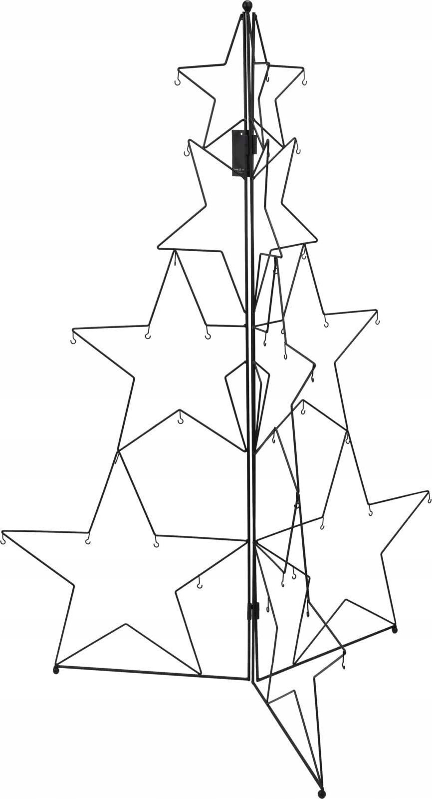 Dekoracja świąteczna Home Styling Collection Metalowa ozdoba w kształcie choinki, 110 cm