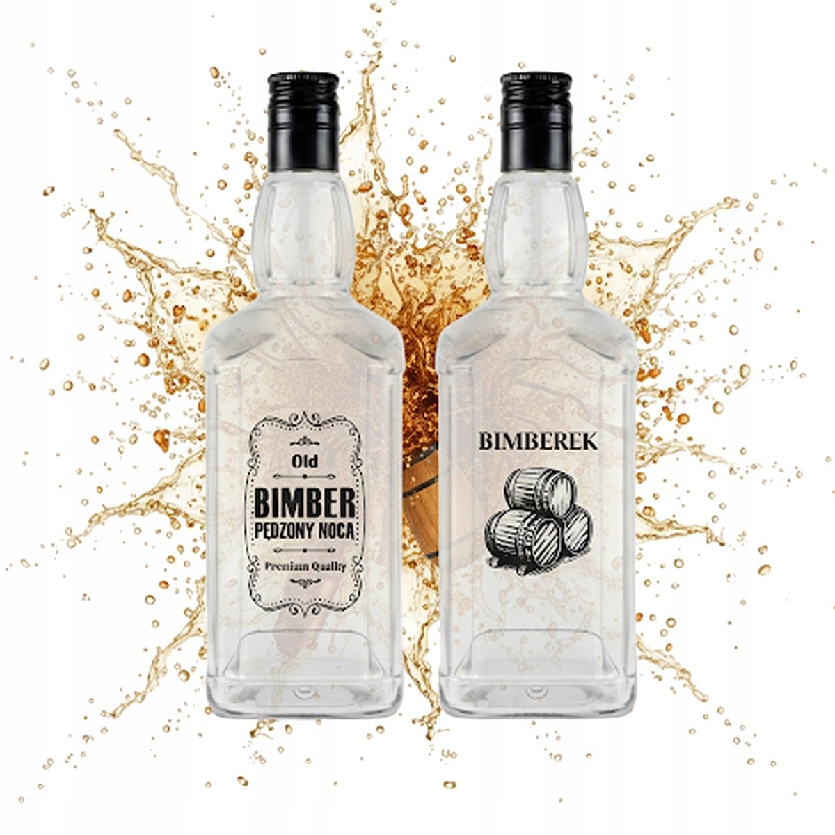 10x Butelka szklana DANIELS 700 ml Z NADRUKIEM NA BIMBER butelki BIMBEREK