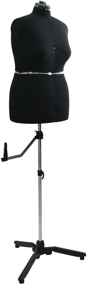 vidaXL Kobieca Regulowana Forma Sukienki Czarny Aksamit