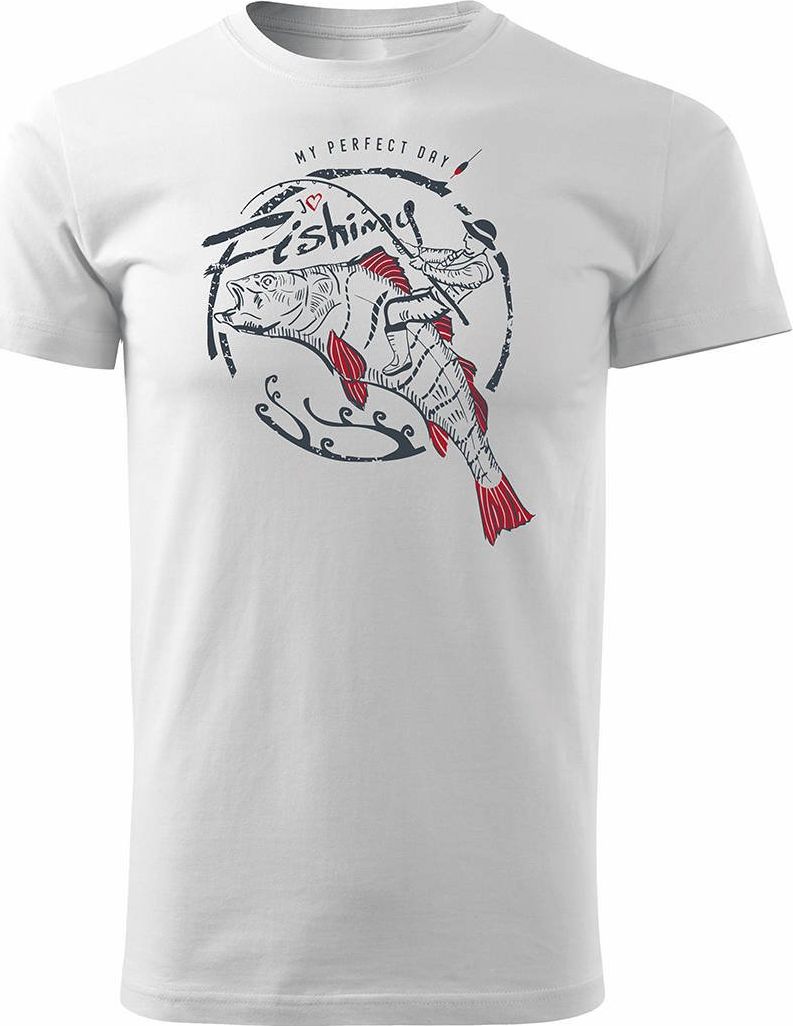 Topslang Koszulka dla wędkarza męska biała Regular M