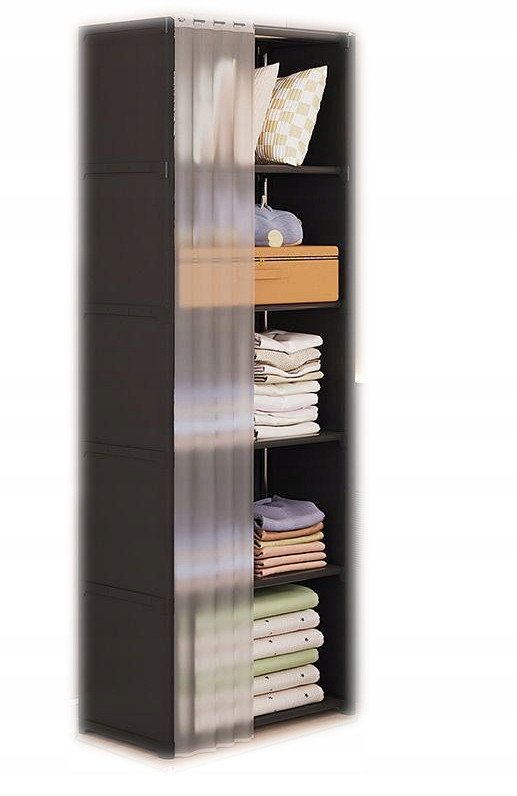 SZAFA Modułowa SKŁADANA Wieszak GARDEROBA na UBRANIA Metalowa 155x28x40cm