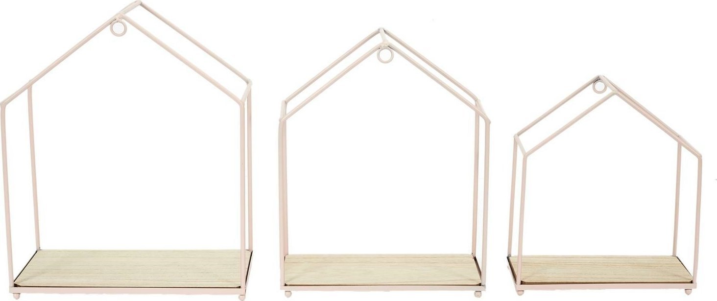 Intesi ZESTAW 3 PÓŁEK DOMEK RÓŻOWY