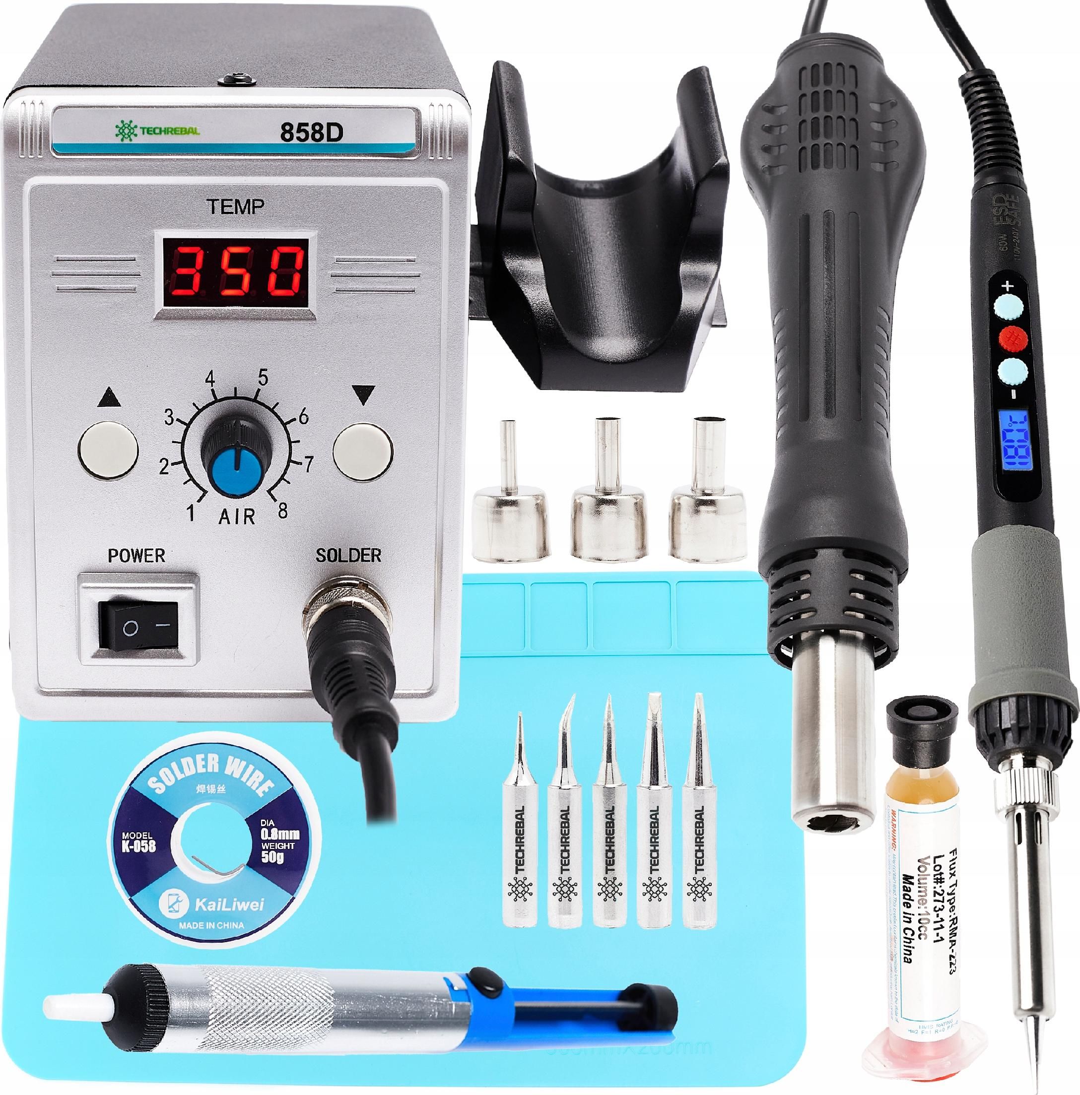 Techrebal STACJA LUTOWNICZA 858D PRECYZYJNA LUTOWNICA GROTY