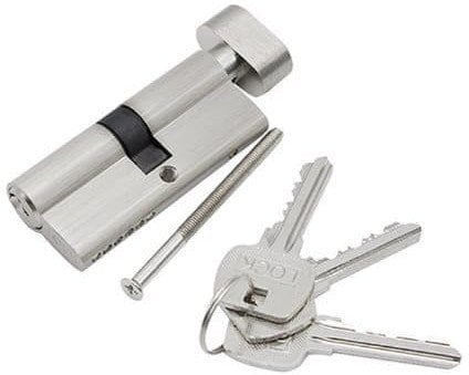 CYLINDER LOCK 80MM 35X45 CHROME 5 KEYS