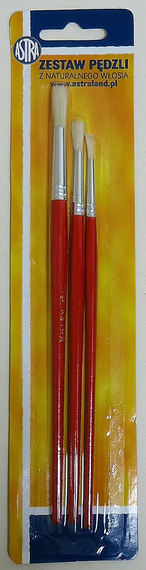 Astra Pędzle z włosia naturalnego nr: 2, 6, 12