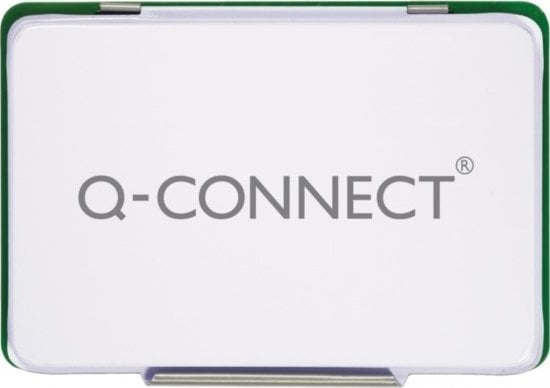 Q-Connect Poduszka do stempli Q-CONNECT, z tuszem, 110x70mm, metalowa, zielona
