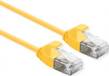 Roline Patchcord ROLINE data center UTP kat. 6A (klasa EA), LSOH, Slim, żółty, 0,15 m