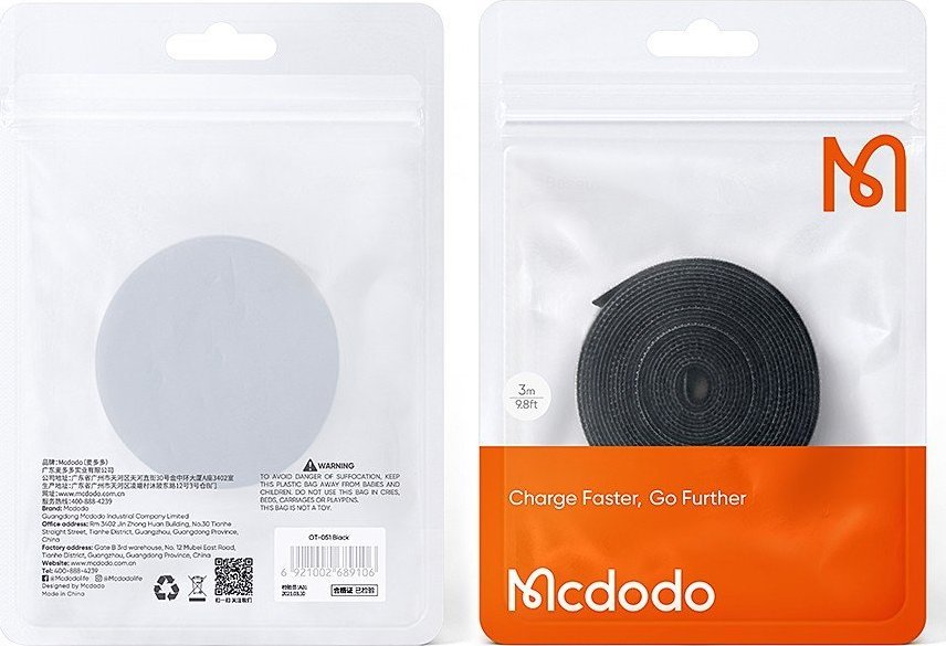 Organizer Mcdodo Mcdodo Organizer Kabli Taśma Rzepowa Magic Tape 3M
