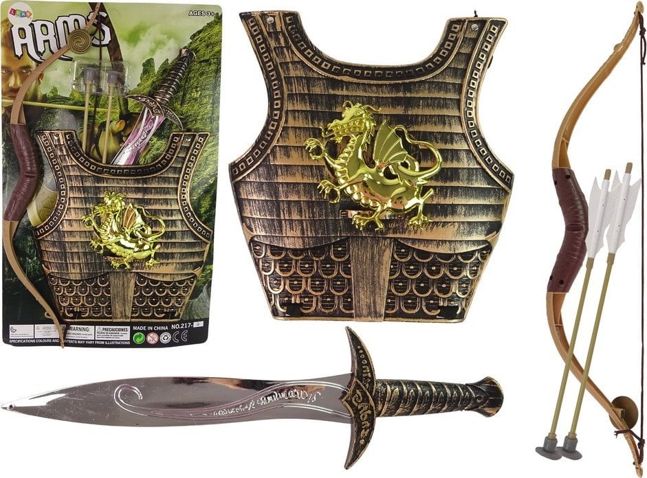 LeanToys Strój Kostium Samuraja Rycerza Zestaw Łuk Miecz LEAN Toys
