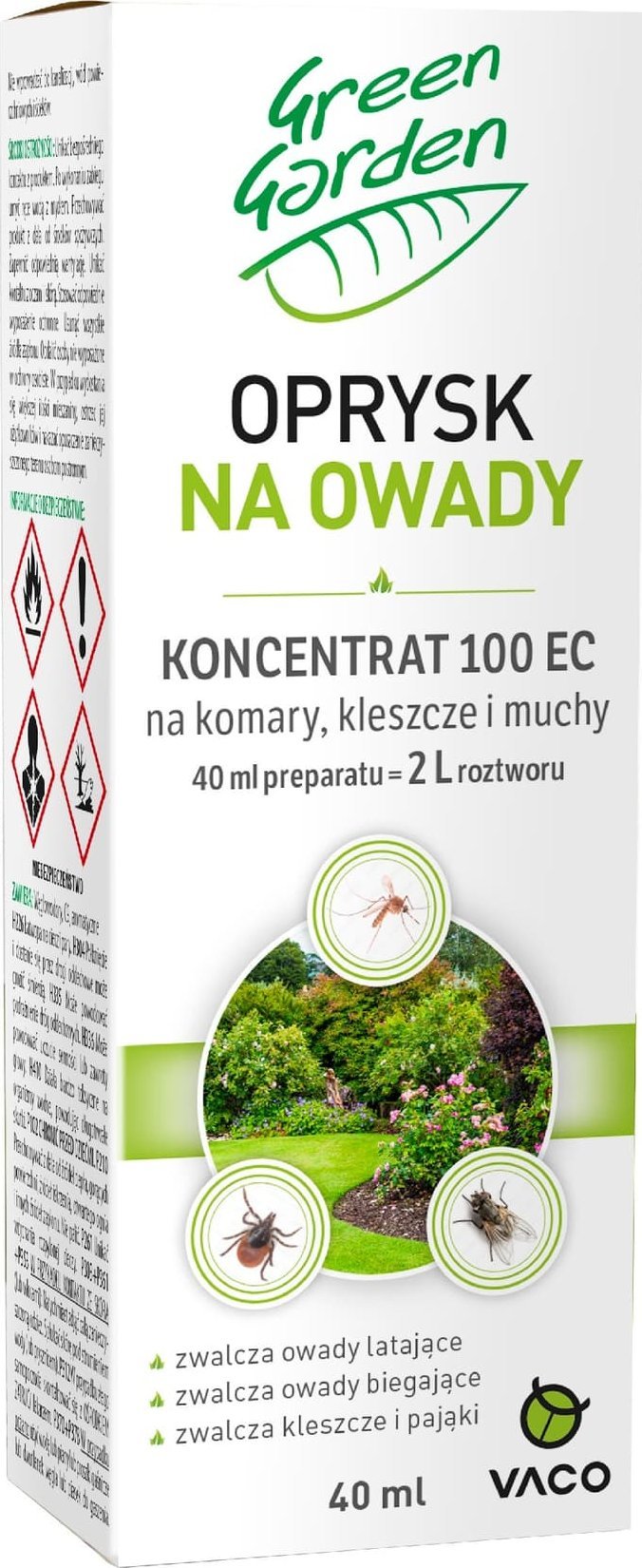 Vaco VACO Green Garden Oprysk na owady (komary,kleszcze i muchy)- Koncentrat 100 EC 40ml