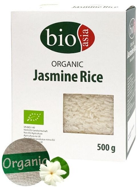 Organiczny ryż jaśminowy biały długoziarnisty bio ekologiczny 500g