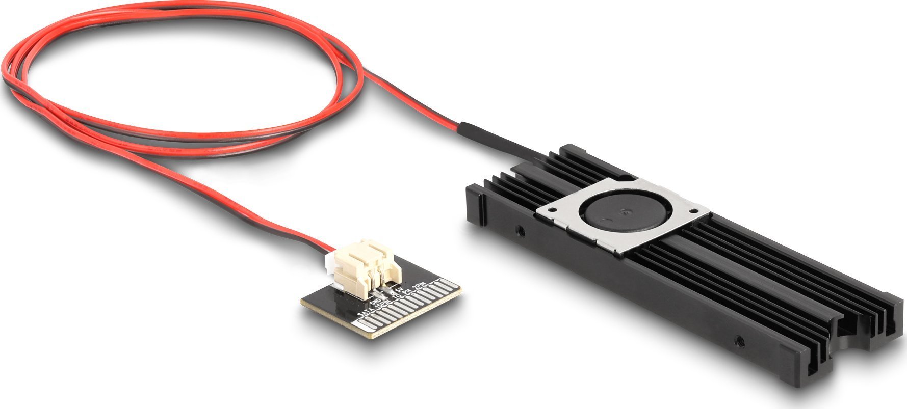 DeLOCK Odbiornik ciepła z wentylatorem do M.2 SSD 2280 czarny
