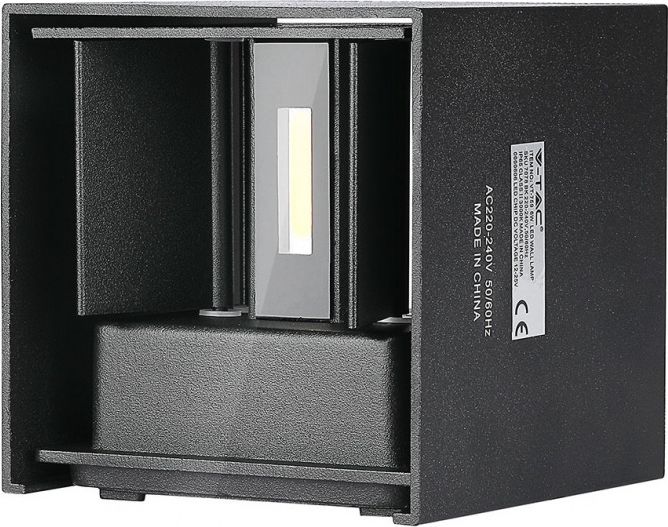 Kinkiet lampa ścienna VT-759-12 led 12W 4000K 1100lm aluminiowa czarna
