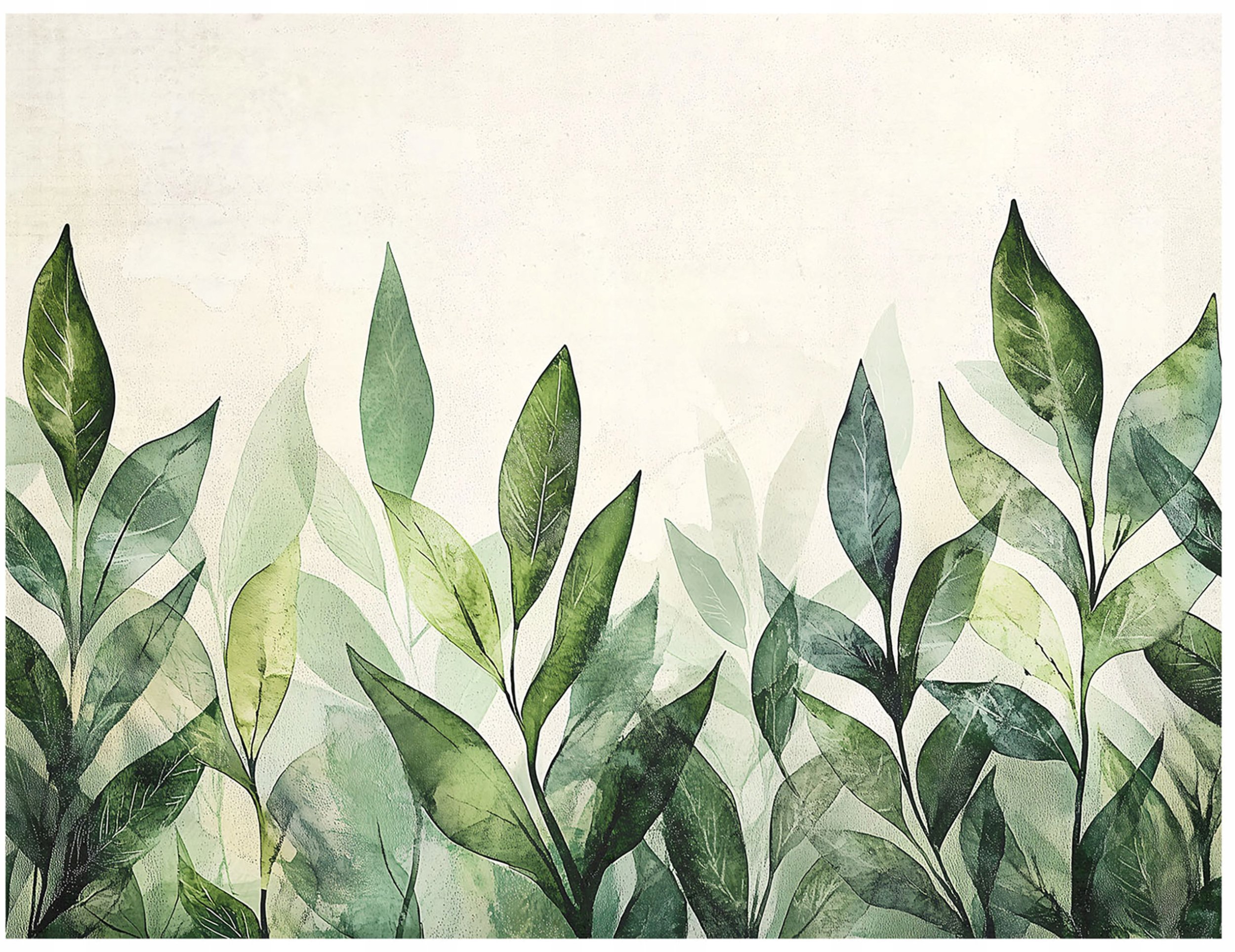 FOTOTAPETA LIŚCIE ZIELONE NATURA FLIZELINA SYPIALNIA SALON TAPETA 150x105