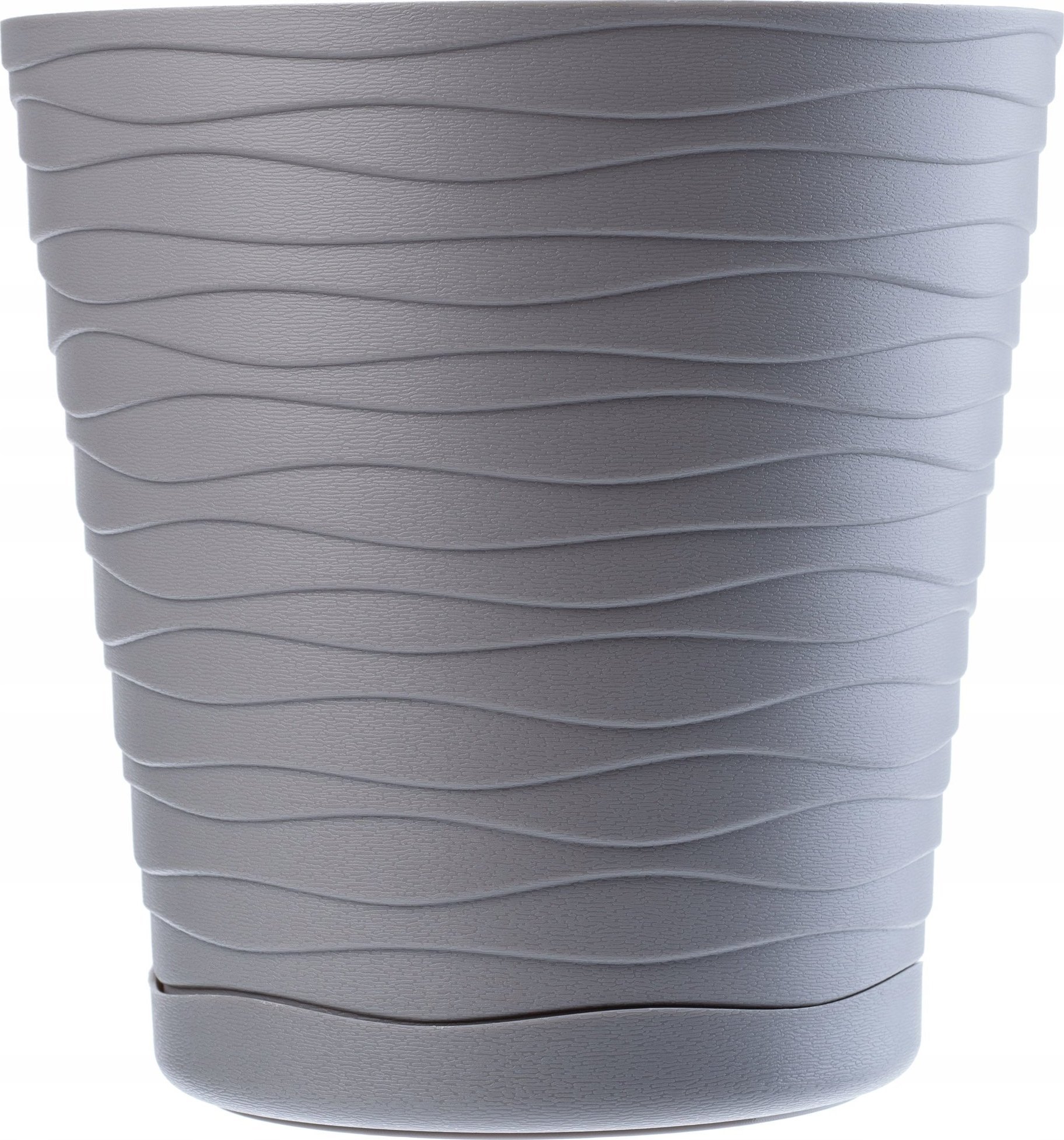 Kadax Doniczka Osłonka Na Kwiaty Podstawka Szara 21cm