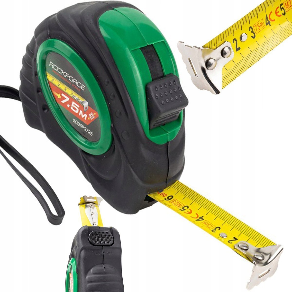 Rockforce Taśma miernicza (miara zwijana) 7.5m x 25mm