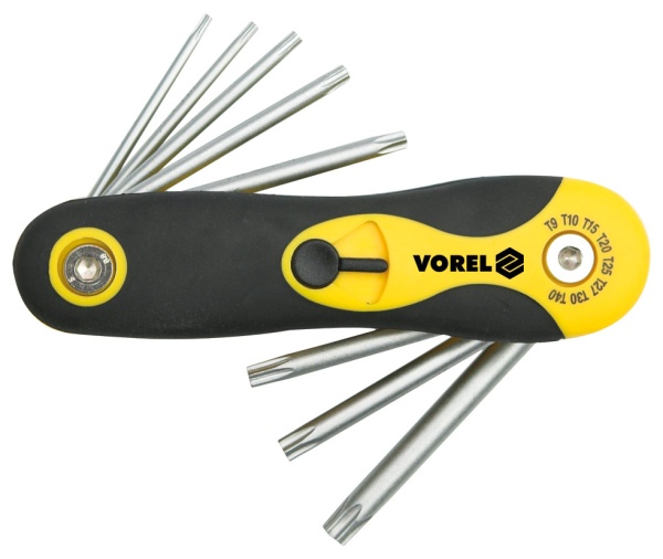 Vorel Zestaw kluczy trzpieniowych torx wielofunkcyjne T9-T40 8szt. (56507)