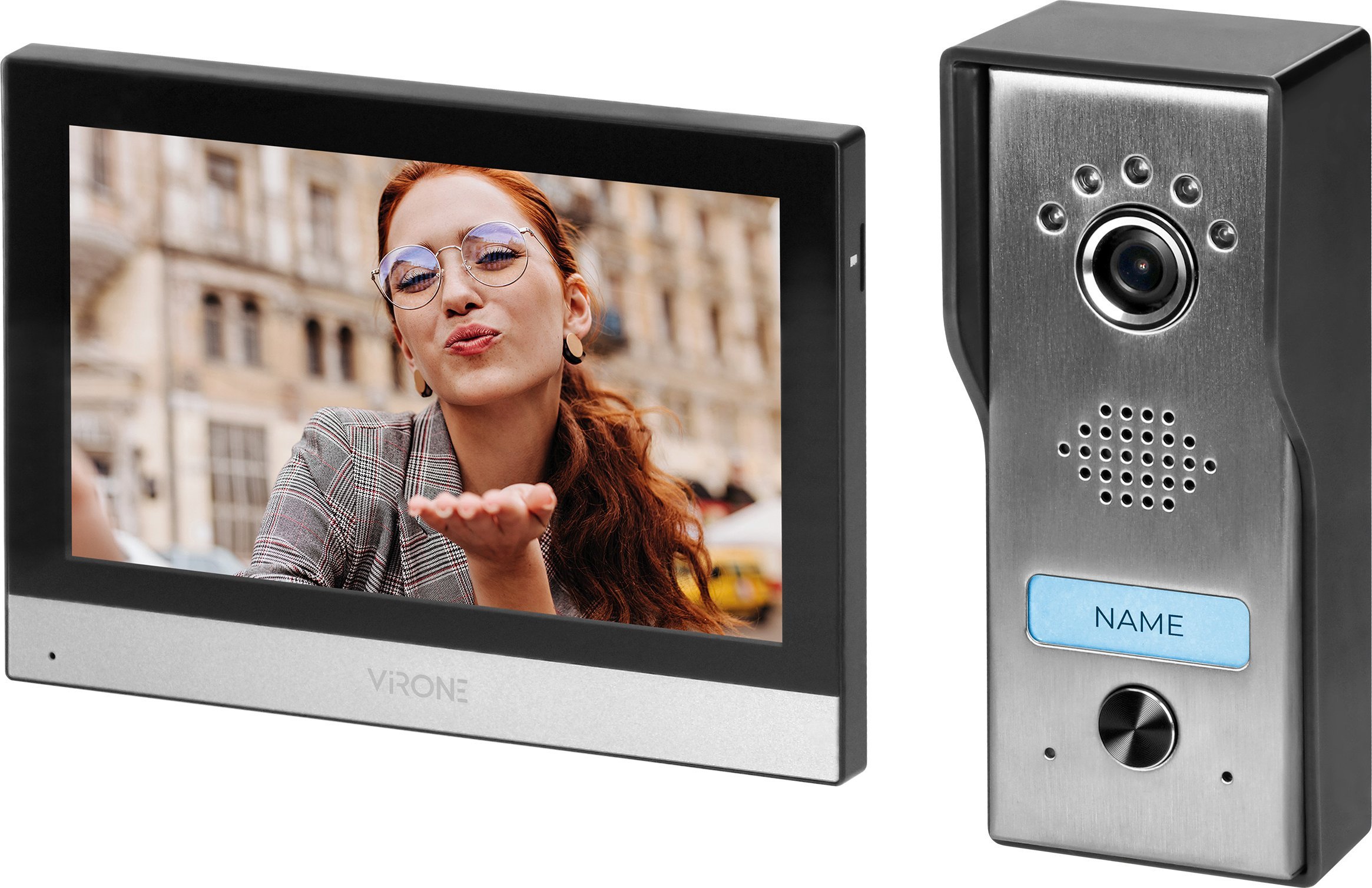 Orno ACERO, zestaw wideodomofonowy jednorodzinny, 4-żyłowy, 7", ekran dotykowy, Full HD