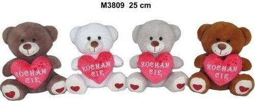 Miś z sercem 25cm MIX