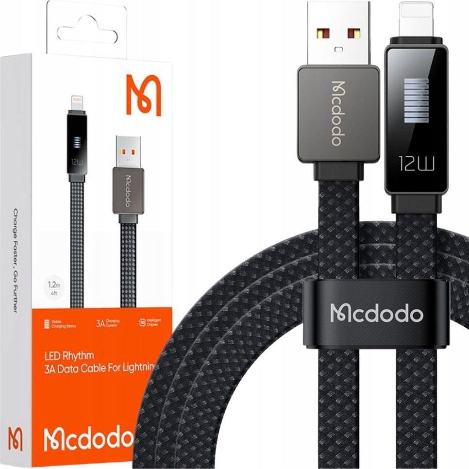 Kabel USB Mcdodo USB-A - Lightning 1 m Czarny