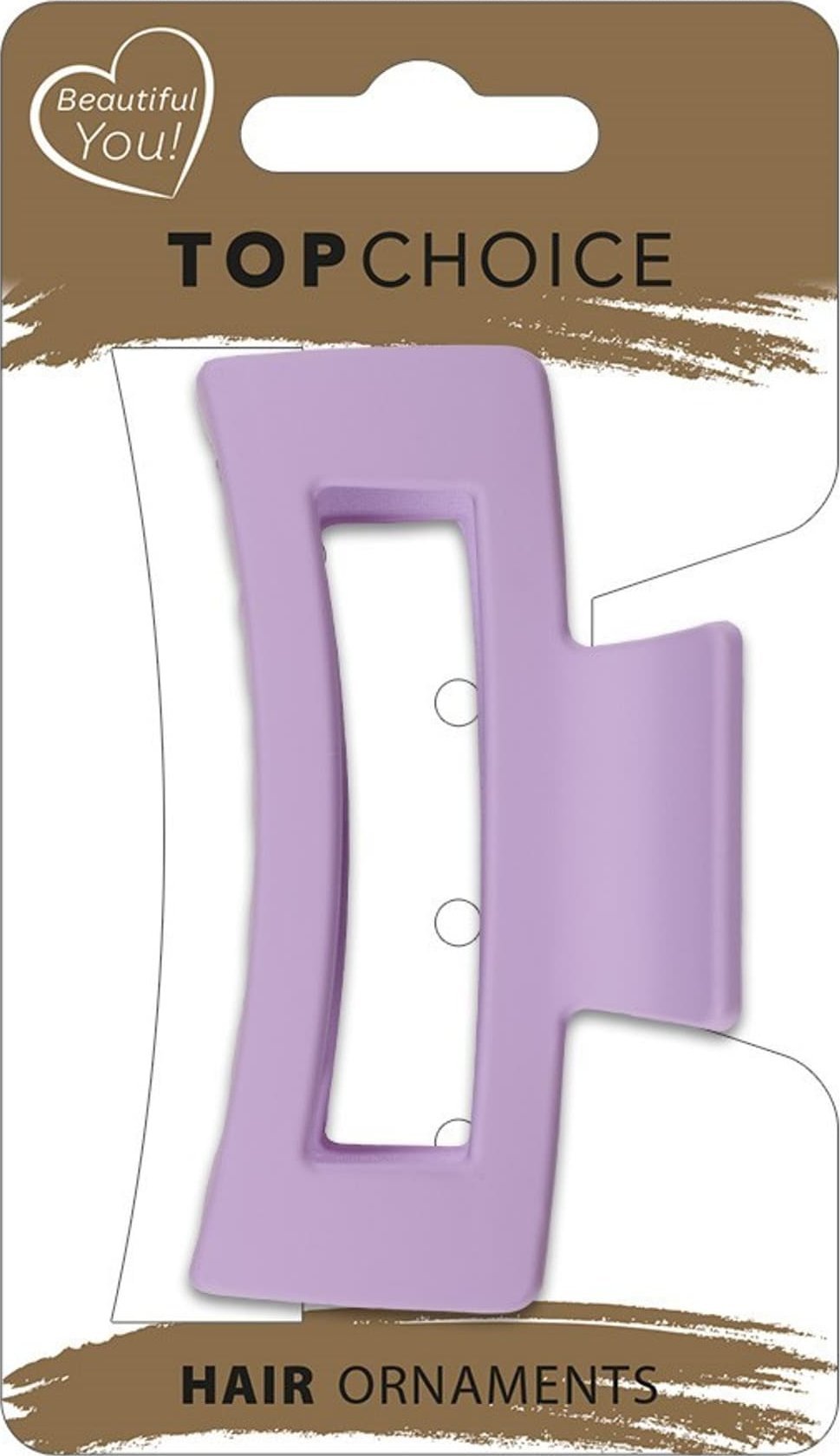 Top Choice TOP CHOICE Klamra do włosów - kokarda matowa (20193) 1 szt. - mix kolorów