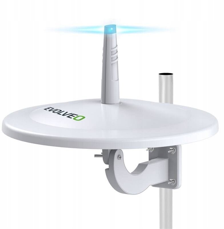 EVOLVEO Jade 3, aktivní venkovní anténa FM/DAB+/DVB-T2, filtr LTE,4G,5G