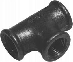 IDMAR Trójnik redukcyjny 1 1/4"x1" B1 (DN32xDN25) czarny