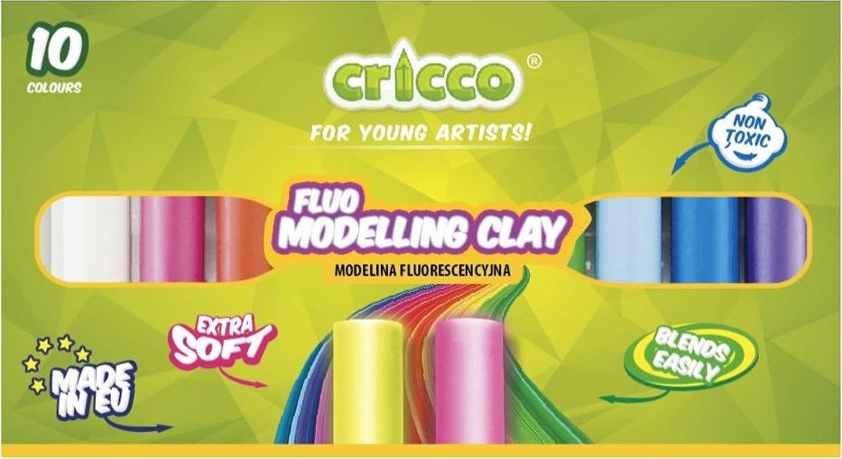 Cricco Modelina fluorescencyjna 10 kolorów