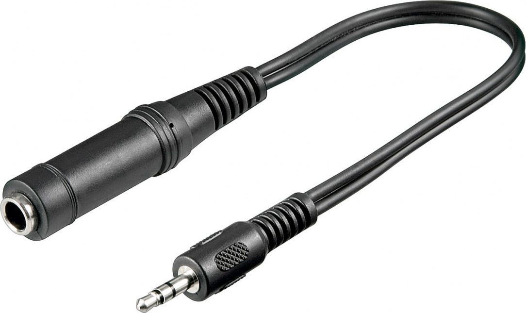 Adapter AV Goobay Jack 3.5mm - Jack 6.3mm czarny (533108)