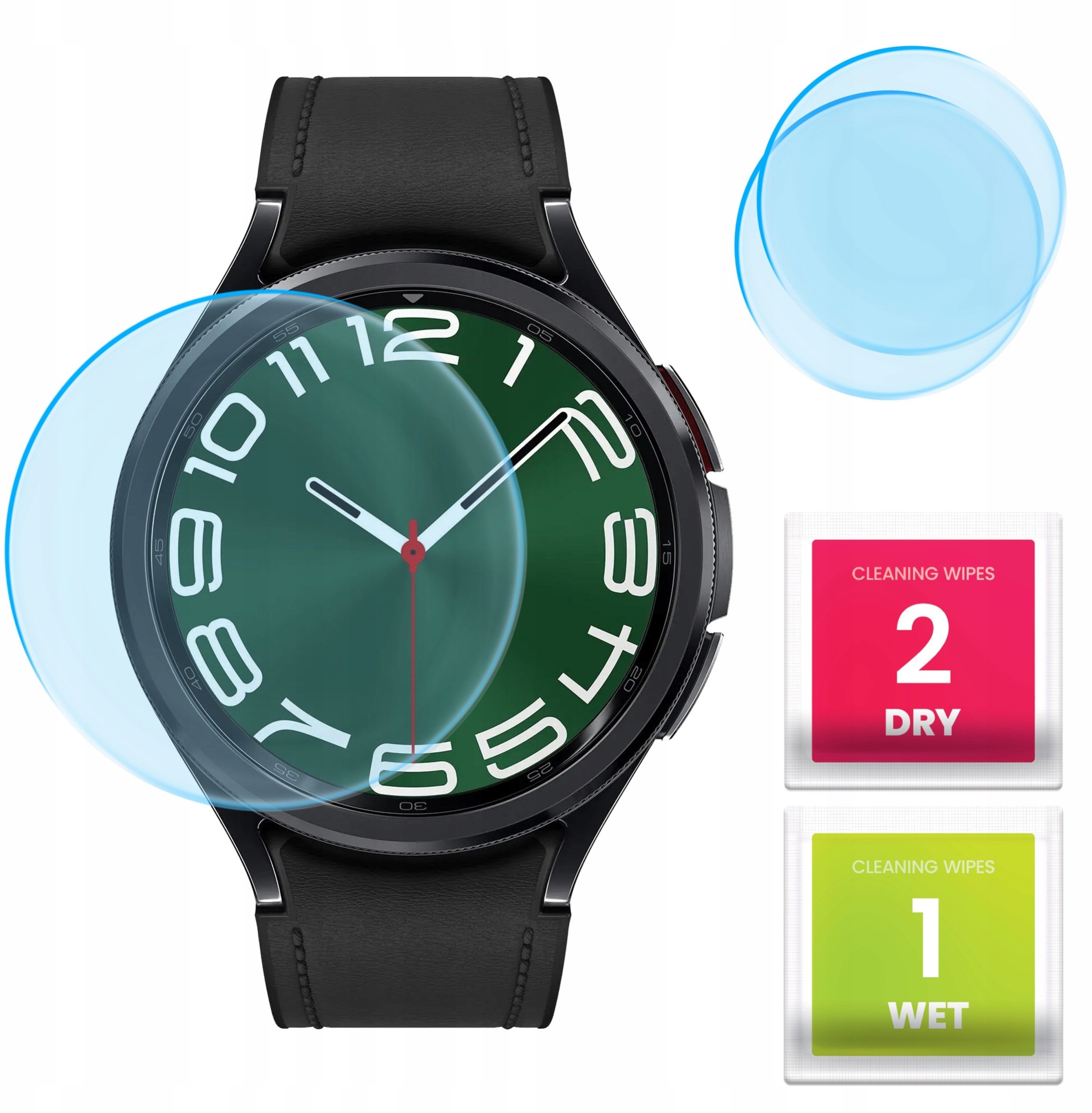 2-PAK Szkło Hybrydowe do Samsung Galaxy Watch 5 / 6 44 mm (Szkiełko, 9H)