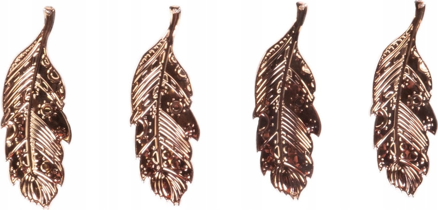 Dekoracja świąteczna Home Styling Collection Dekoracje świąteczne, złote zawieszki listki, 4 sz.