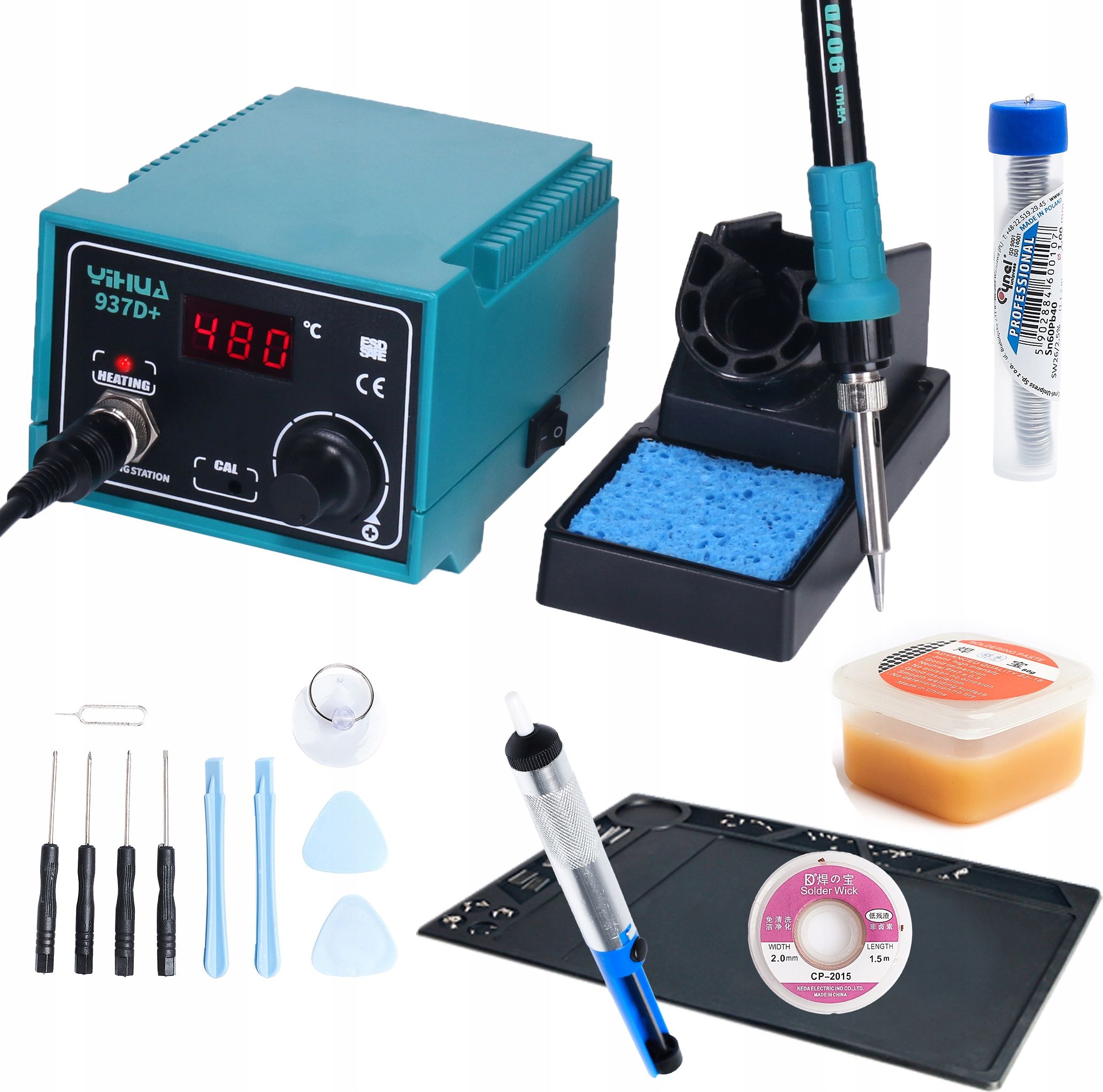 Techrebal Stacja lutownicza Yihua 937D+ Mata KIT4