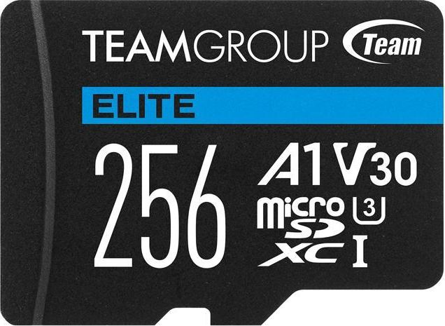 Karta TeamGroup Elite MicroSDXC 256 GB Class 10 UHS-I/U3 A1 V30 (TEAUSDX256GIV30A103)