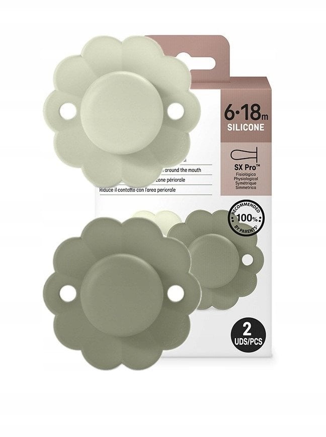 SUAVINEX - 308411-SMOCZEK FIZJOLOGICZNY SX PRO SILIKONOWY 2SZT/6-18M/AQUA-GREEN/WONDER