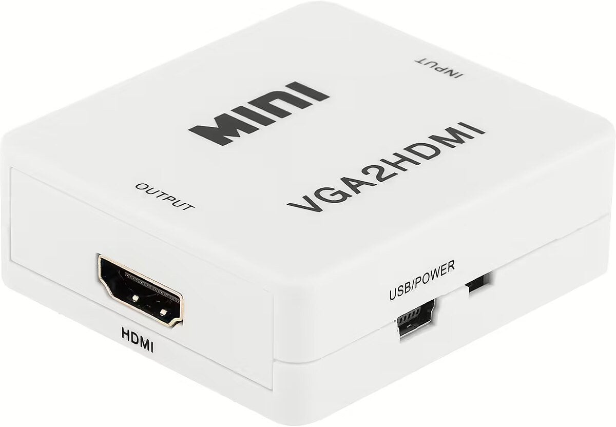 RoGer VGA to HDMI Video Signal Converter (+Audio) / white