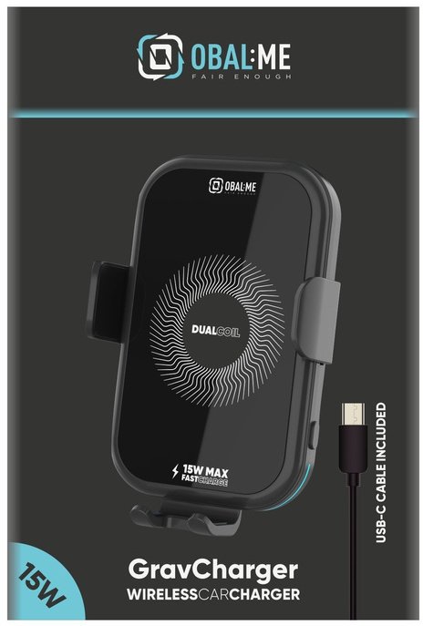 OBAL:ME GravCharger Wireless Charging Car Holder 15W Black standard
