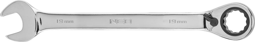 Neo Klucze oczkowe (Klucz płasko-oczkowy z grzechotką i przełącznikiem 19 mm)