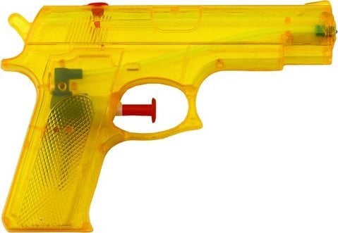 LeanToys Pistolet Na Wodę Mały Plastikowy Żółty 15 cm x 10,5 cm LEAN TOYS